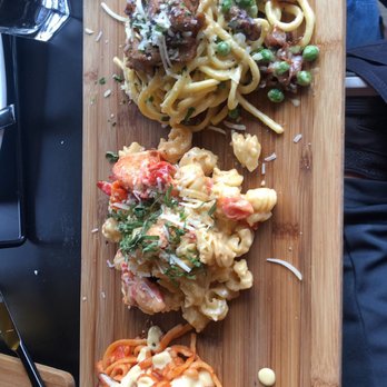 Dorsia - Pasta flight - chicken parmesan, Alfredo lobster mac, and duck fat pasta. - Italian Near Me - Milwaukee, Wisconsin