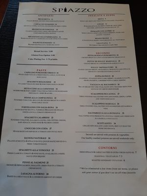 Menu photo 1 Spiazzo Ristorante San Francisco, CA