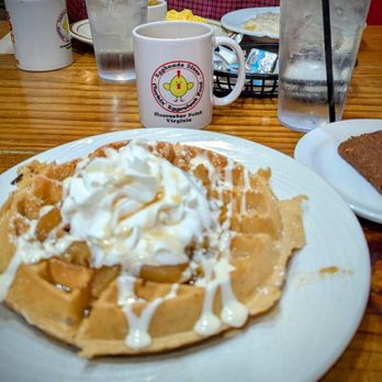 Eggheads Diner - Eggheads Caramel Apple Waffle w/scrapple - Diners Near Me - Gloucester Point, Virginia