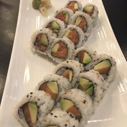 Rockstar Sushi Hibachi - Spicy tuna and salmon avocado rolls
