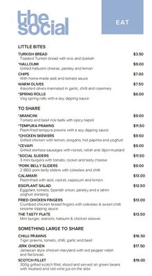 Menu photo 3 The Social Bar & Restaurant Windsor, VIC Menu photo 3 The Social Bar & Restaurant Windsor, VIC
