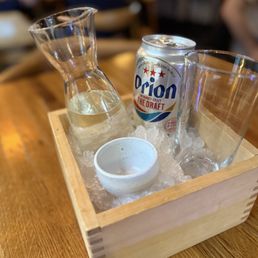 House Sake and an Okinawan Beer