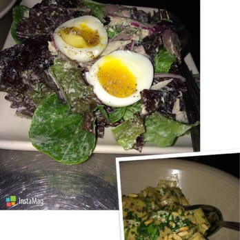 Avec - Chicago - Tuna salad with soft egg, mushrooms with pappardelle - Mediterranean Near Me - Chicago, Illinois