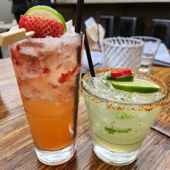 Benchmark - Strawberry spritzer & Jalapeno margarita - New American Near Me - Santa Ana, California