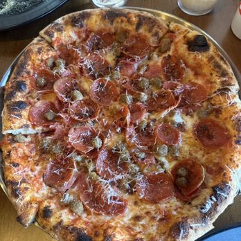 Ria Pizzeria - Pepperoni and sausage - Pizza Near Me - Rogers, Arkansas