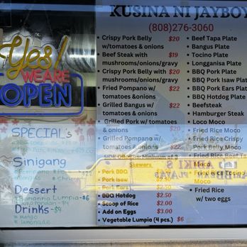 Kusina Ni Jayboy - June 2025 menu - Filipino Near Me - Kahului, Hawaii Kusina Ni Jayboy - June 2025 menu - Filipino Near Me - Kahului, Hawaii