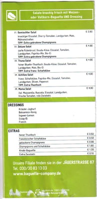 Menu photo 1 baguette company Berlin, BE