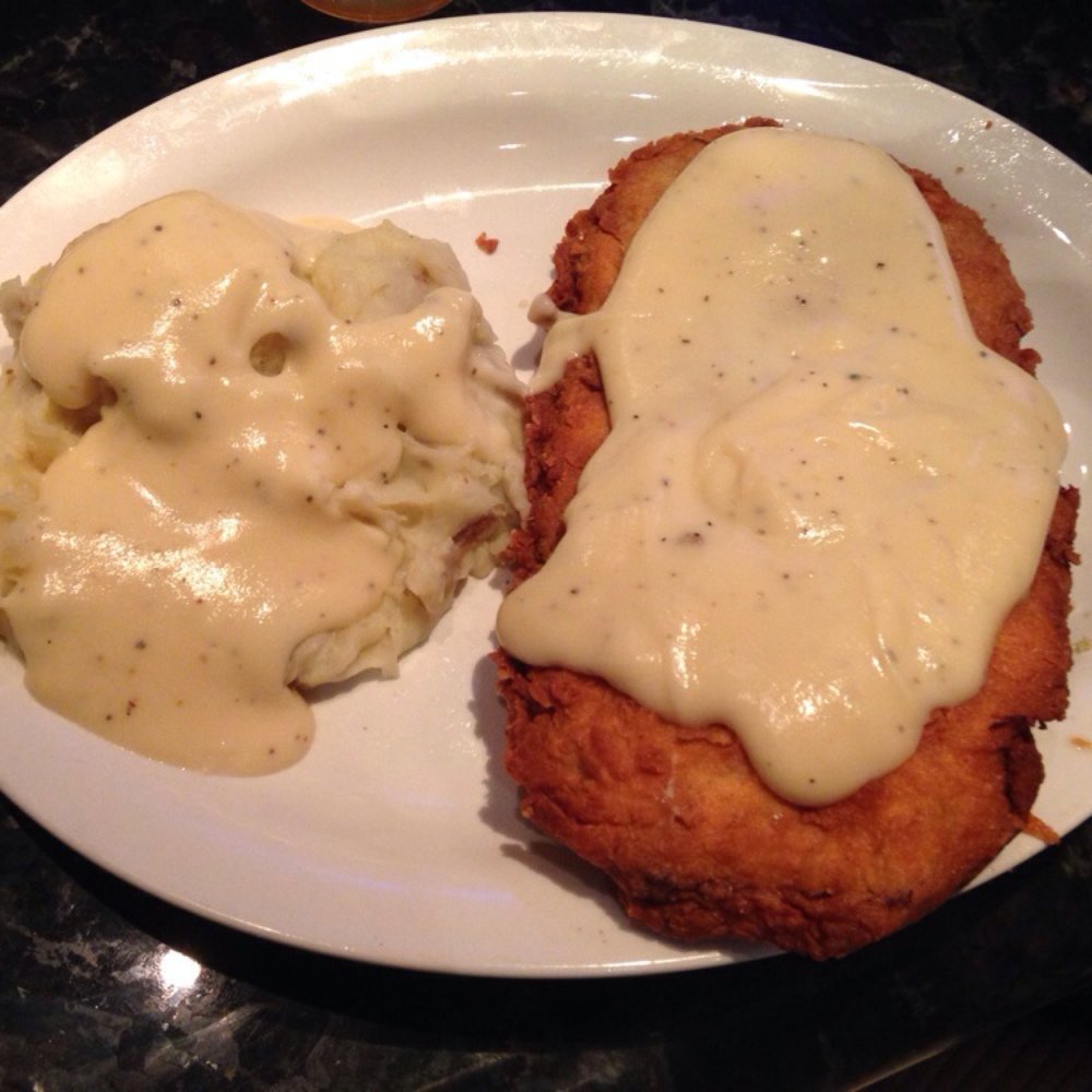 Cheddar's Scratch Kitchen - Chicken fried steak that had a hard thick crust around a tough steak. Wouldn't recommend. - American Near Me - Webster, Texas