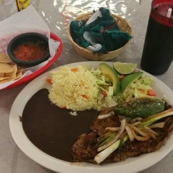 Los Chapines - Carne asada plate and BTW tasty chips to start. - Latin American Near Me - Hillsboro, Oregon