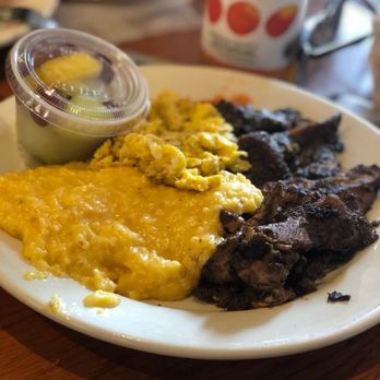 Haley House Bakery Café - Jerk chicken, scrambled eggs, and grits. - Bakeries Near Me - Roxbury, Massachusetts