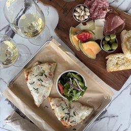 Charcuterie board & the Sara focaccia pizza Charcuterie board & the Sara focaccia pizza