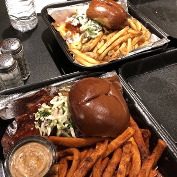 Black Box Fix - Mr Martin sandwich (front) and Sweet Bleu Fire chicken sandwich (back) - Sandwiches Near Me - lyndhurst, Ohio Black Box Fix - Mr Martin sandwich (front) and Sweet Bleu Fire chicken sandwich (back) - Sandwiches Near Me - lyndhurst, Ohio