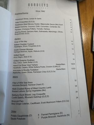 Menu photo 1 Bradleys Restaurant London, XGL
