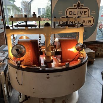 Olive and Sinclair Chocolate - The stone grinding wheels - Chocolatiers & Shops Near Me - Nashville, Tennessee