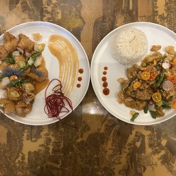 Mandarin Lotus - Raspberry Captain Rum Shrimp and Orange Chicken - Chinese Near Me - Agoura Hills, California