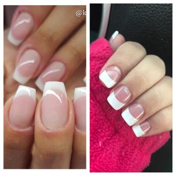 Beauty Zone - On the left is what I showed them I wanted and on the right is what I got - Nail Salons Near Me - Houston, Texas