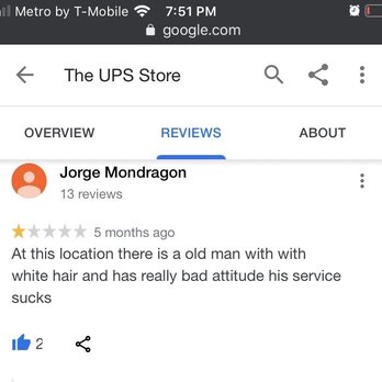 The UPS Store - Examples of repeat racism and discrimination and outright rube behavior from ups store 4210 - Shipping Centers Near Me - Phoenix, Arizona