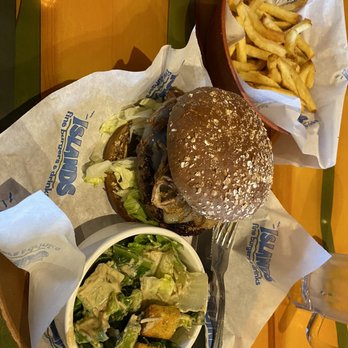 Islands Restaurant - Burger, fries, and side salad - Burgers Near Me - Carlsbad, California