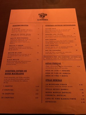 Menu photo 2 La Roneria Barcelona, B Menu photo 2 La Roneria Barcelona, B