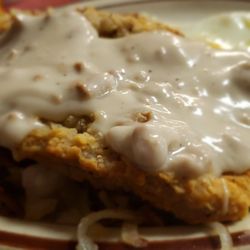 Copper Penny Family Restaurant - The country fried steak up close