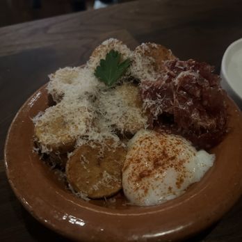 Casa de Raku - Potato with egg and jamon iberico - Tapas Bars Near Me - Las Vegas, Nevada Casa de Raku - Potato with egg and jamon iberico - Tapas Bars Near Me - Las Vegas, Nevada