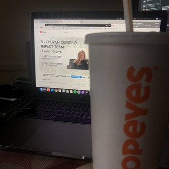 Popeyes Louisiana Kitchen - Chicken Combo (3 Pcs) Soda and watching V1 Church's weekly church broadcast on www.youtube.com/v1church !! - Fast Food Near Me - Teaneck, New Jersey Popeyes Louisiana Kitchen - Chicken Combo (3 Pcs) Soda and watching V1 Church's weekly church broadcast on www.youtube.com/v1church !! - Fast Food Near Me - Teaneck, New Jersey