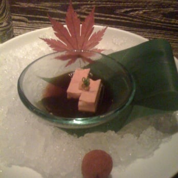 Yellowtail Japanese Restaurant & Lounge - Start of seven course menu: 1. Seafood pate - Japanese Near Me - Las Vegas, Nevada