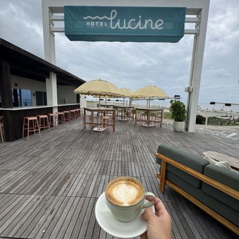 Hotel Lucine - Vanilla matcha latte dirty - Coffee & Tea Near Me - Galveston, Texas