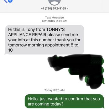 Tonny's Appliance Repair - The only interaction with this business - Appliances & Repair Near Me - Westminster, Colorado