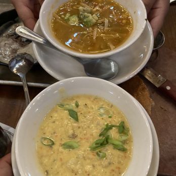 Saltgrass Steak House - Chicken tortilla soup and creamy potato soup - Steakhouses Near Me - Mckinney, Texas Saltgrass Steak House - Chicken tortilla soup and creamy potato soup - Steakhouses Near Me - Mckinney, Texas