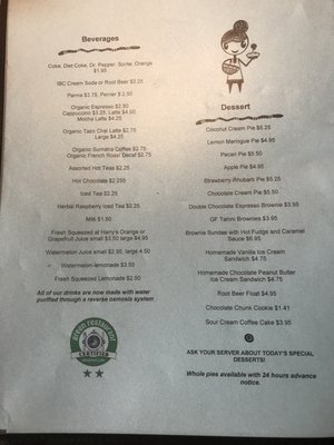 Menu photo 5 Harry's Roadhouse Santa Fe, NM