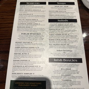 Doherty's Irish Pub & Restaurant - Cary - Menu - Irish Pub Near Me - Cary, North Carolina