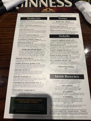 Menu photo 2 Doherty's Irish Pub & Restaurant - Cary Cary, NC