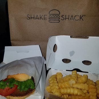 Shake Shack New Hyde Park - 'Shroom Burger and Cheese Fries. The cheese sauce was on the side. - Burgers Near Me - New Hyde Park, New York Shake Shack New Hyde Park - 'Shroom Burger and Cheese Fries. The cheese sauce was on the side. - Burgers Near Me - New Hyde Park, New York