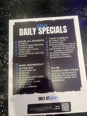 Menu photo 1 Bigs Fullerton, CA Menu photo 1 Bigs Fullerton, CA