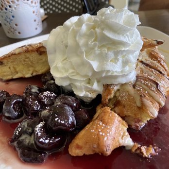 Starling Diner - Stuffed French Toast with Morello Cherries - New American Near Me - Long Beach, California Starling Diner - Stuffed French Toast with Morello Cherries - New American Near Me - Long Beach, California