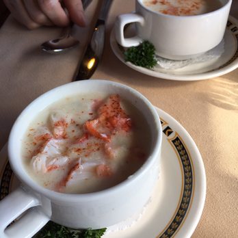 Train Station Inn - Cup of seafood chowder (added lobster for +$8) - it was good, but pricey. - Hotels Near Me - Tatamagouche, Nova Scotia