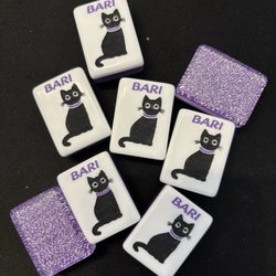 The Mah Jongg Maven - Custom jokers 3 layer purple sparkle tiles.