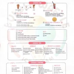 Bubble Waffle Ice Cream - Menu