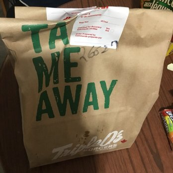 Triple O's - a paper bag on a table - Burgers Near Me - Delta, British Columbia