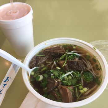 Ruby Thai Kitchen - Beef soup/ thai tea. - Pan Asian Near Me - Tukwila, Washington