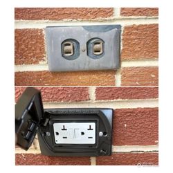 Two prong outdoor receptacle replacement.