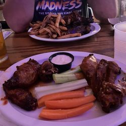 Boulevard Sports Lounge - Ribs and fries fit my husband and wings for me