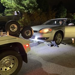 Hanover Towing & Recovery - Kyle getting vehicle ready for tow