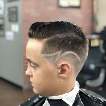 Vinny's Barbershop - Fade with a combover and a little design. Haircut by Vinny - Barbers Near Me - Spring, Texas Vinny's Barbershop - Fade with a combover and a little design. Haircut by Vinny - Barbers Near Me - Spring, Texas