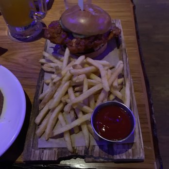 Twin Peaks - Nashville chicken sandwich - Sports Bars Near Me - Indianapolis, Indiana Twin Peaks - Nashville chicken sandwich - Sports Bars Near Me - Indianapolis, Indiana