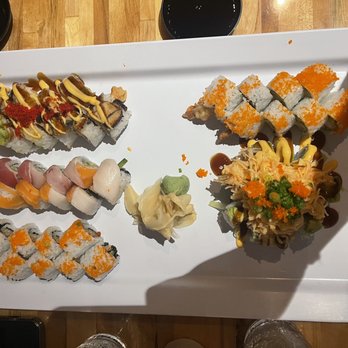 Soho Sushi - Volcano roll Rainbow roll Hotline bling Mexican roll Salmon roll - Sushi Bars Near Me - Tampa, Florida Soho Sushi - Volcano roll Rainbow roll Hotline bling Mexican roll Salmon roll - Sushi Bars Near Me - Tampa, Florida
