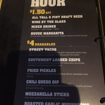 Buffalo Wild Wings - Not much of a happy hour menu - American Near Me - Goodyear, Arizona