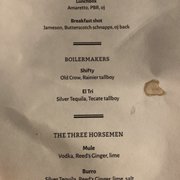 Photo of College Inn Pub - Seattle, WA, United States. Drink menu