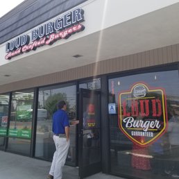 Exterior outside entrance of Loud Burger - Exterior - Grand Terrace, California Exterior outside entrance of Loud Burger - Exterior - Grand Terrace, California